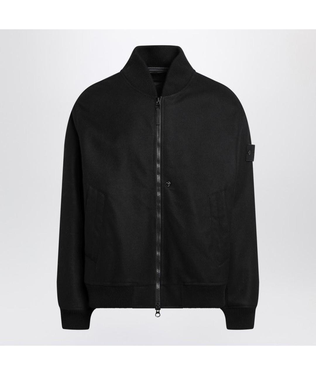 STONE ISLAND Черная шерстяная куртка, фото 3