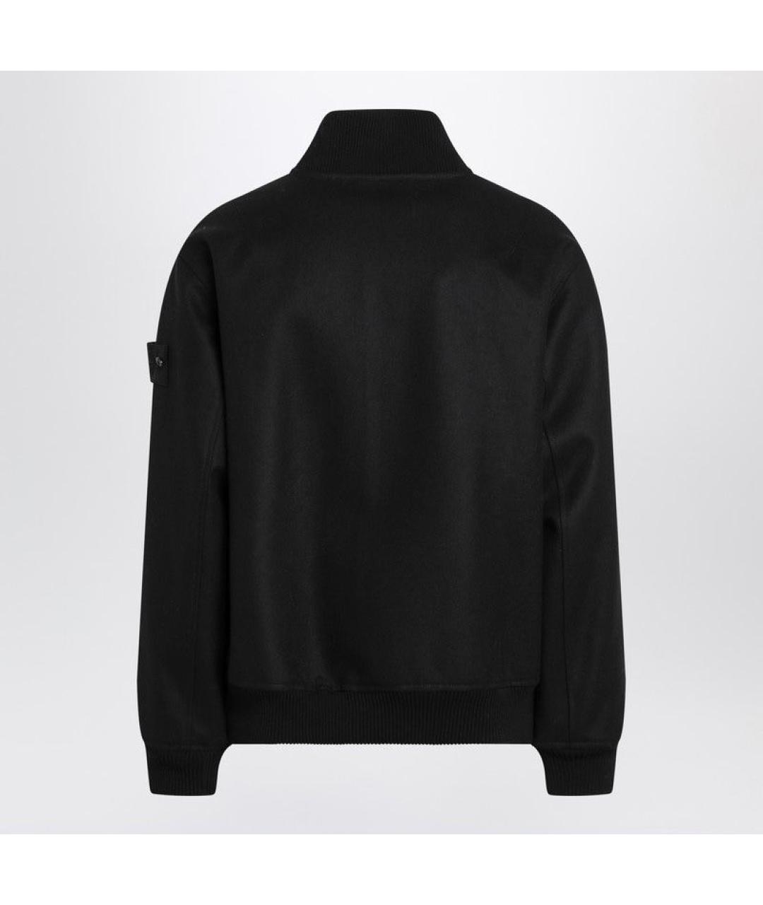 STONE ISLAND Черная шерстяная куртка, фото 2