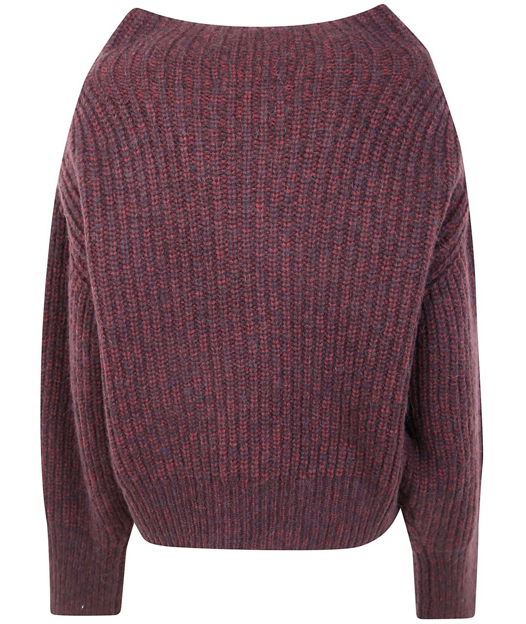 DRIES VAN NOTEN Бордовый шерстяной джемпер / свитер, фото 2