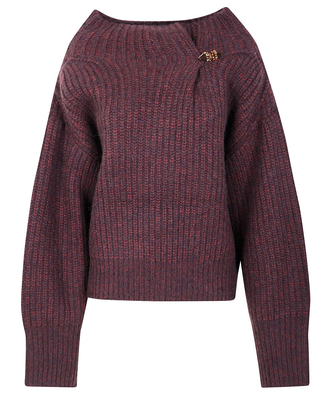 DRIES VAN NOTEN Бордовый шерстяной джемпер / свитер, фото 1