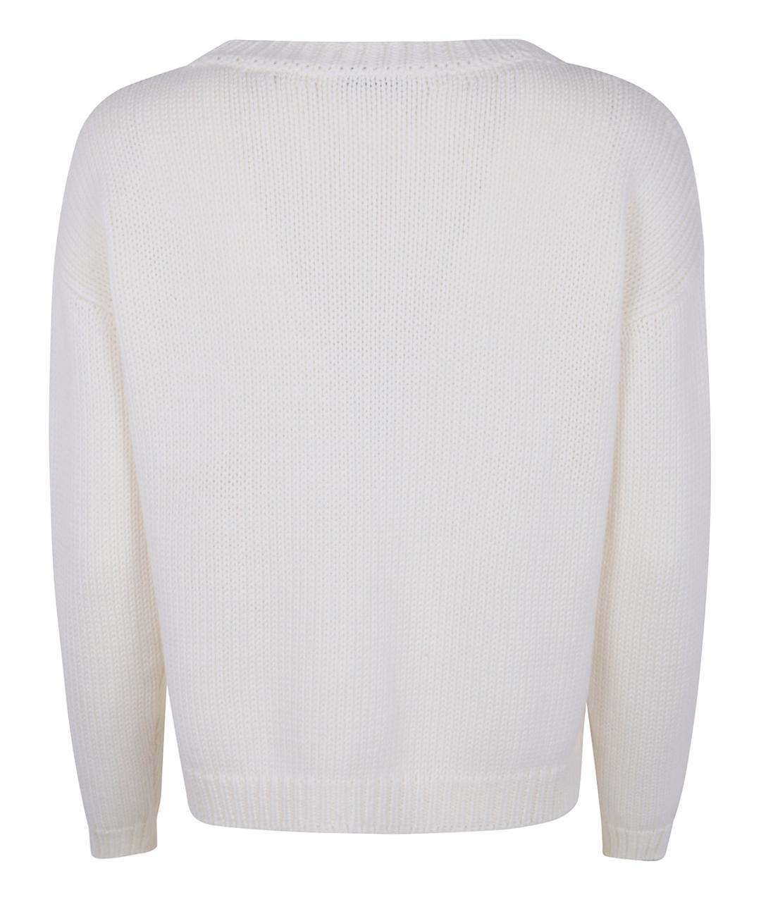 BASE Белый шерстяной джемпер / свитер, фото 2