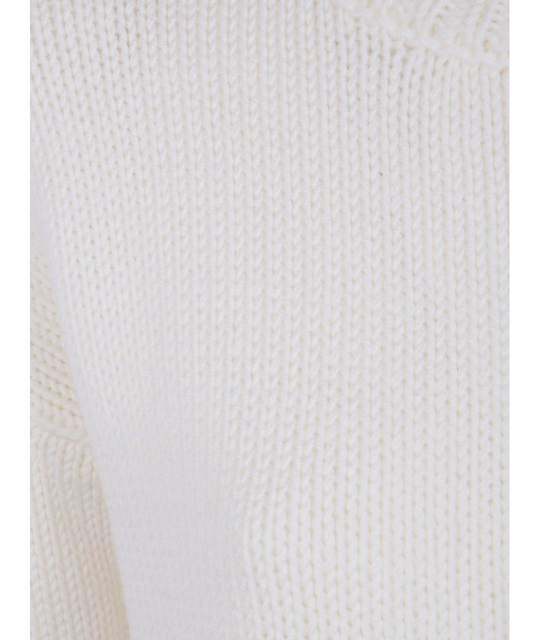 BASE Белый шерстяной джемпер / свитер, фото 3