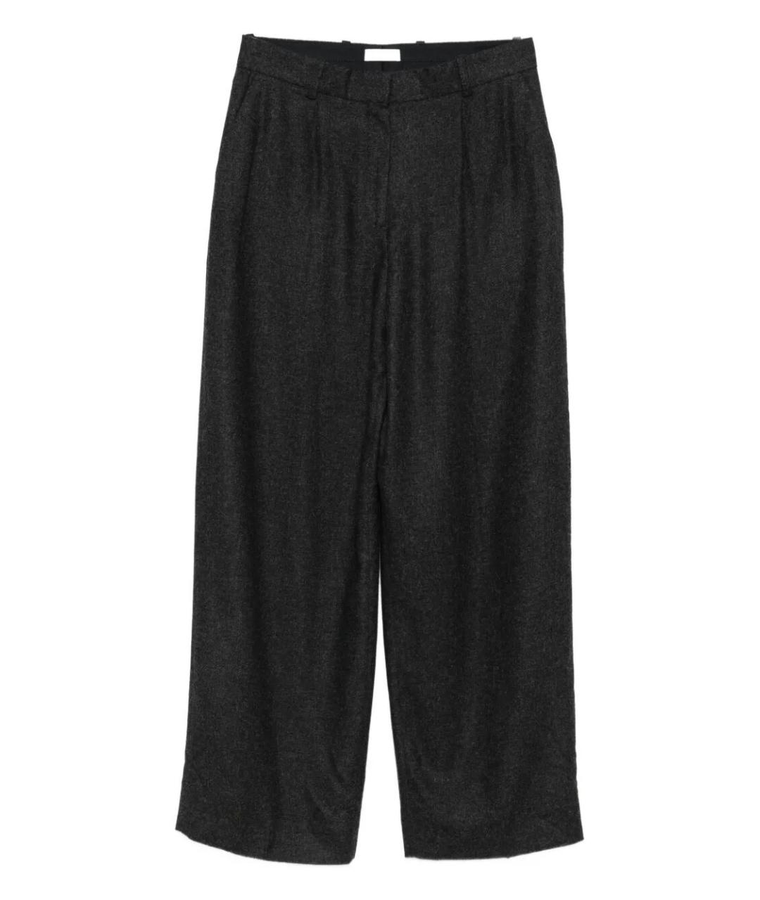 TOTEME Антрацитовые шерстяные брюки широкие, фото 1