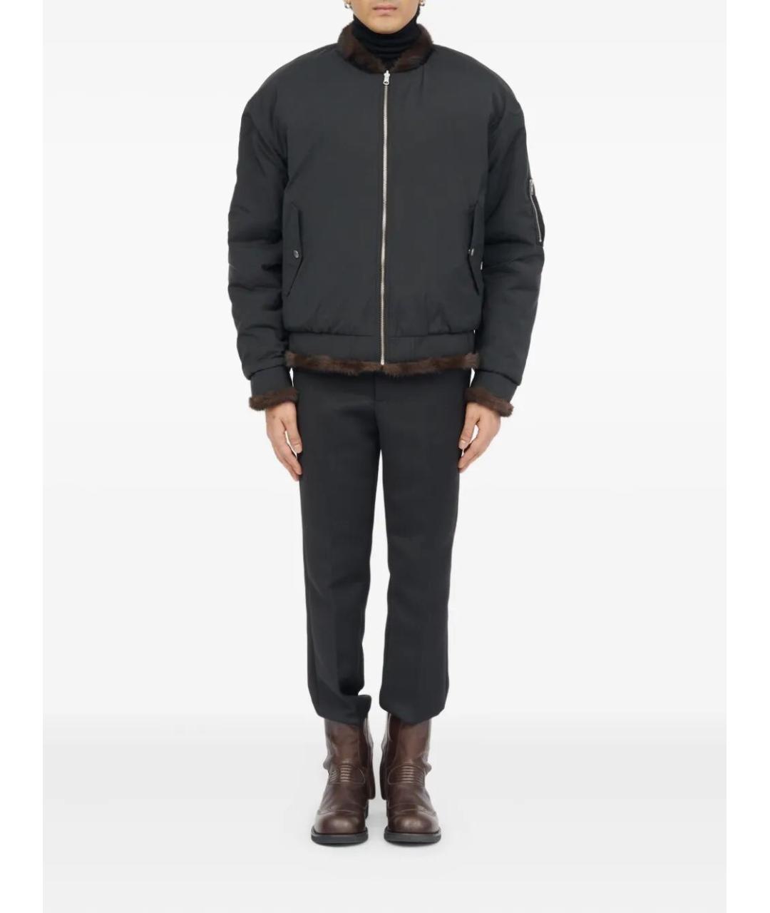 MM6 MAISON MARGIELA Коричневая полиэстеровая куртка, фото 4