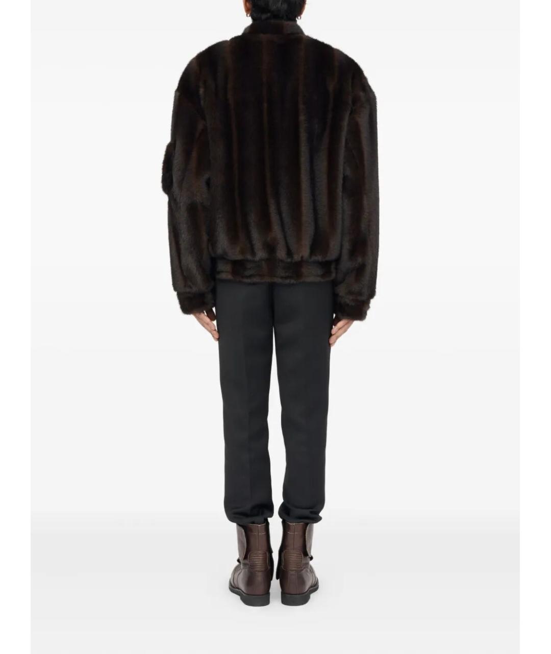 MM6 MAISON MARGIELA Коричневая полиэстеровая куртка, фото 5