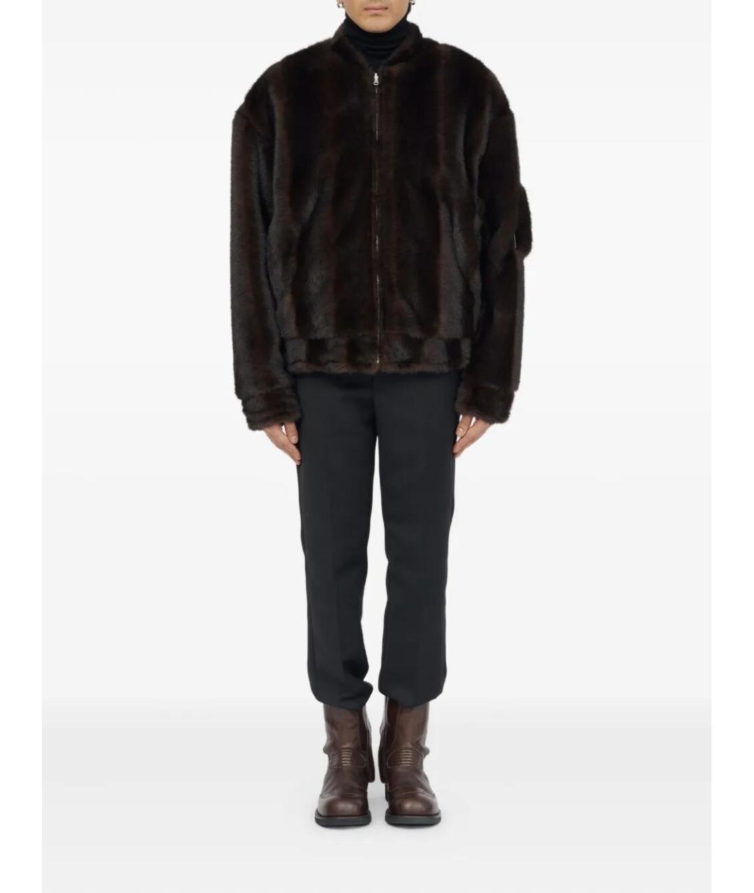 MM6 MAISON MARGIELA Коричневая полиэстеровая куртка, фото 2