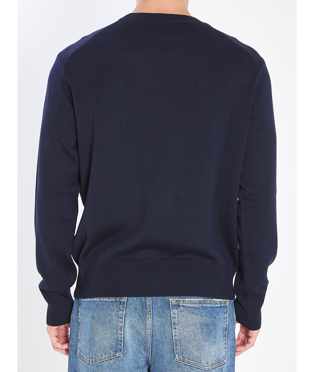 Ami Paris Синий шерстяной джемпер / свитер, фото 5