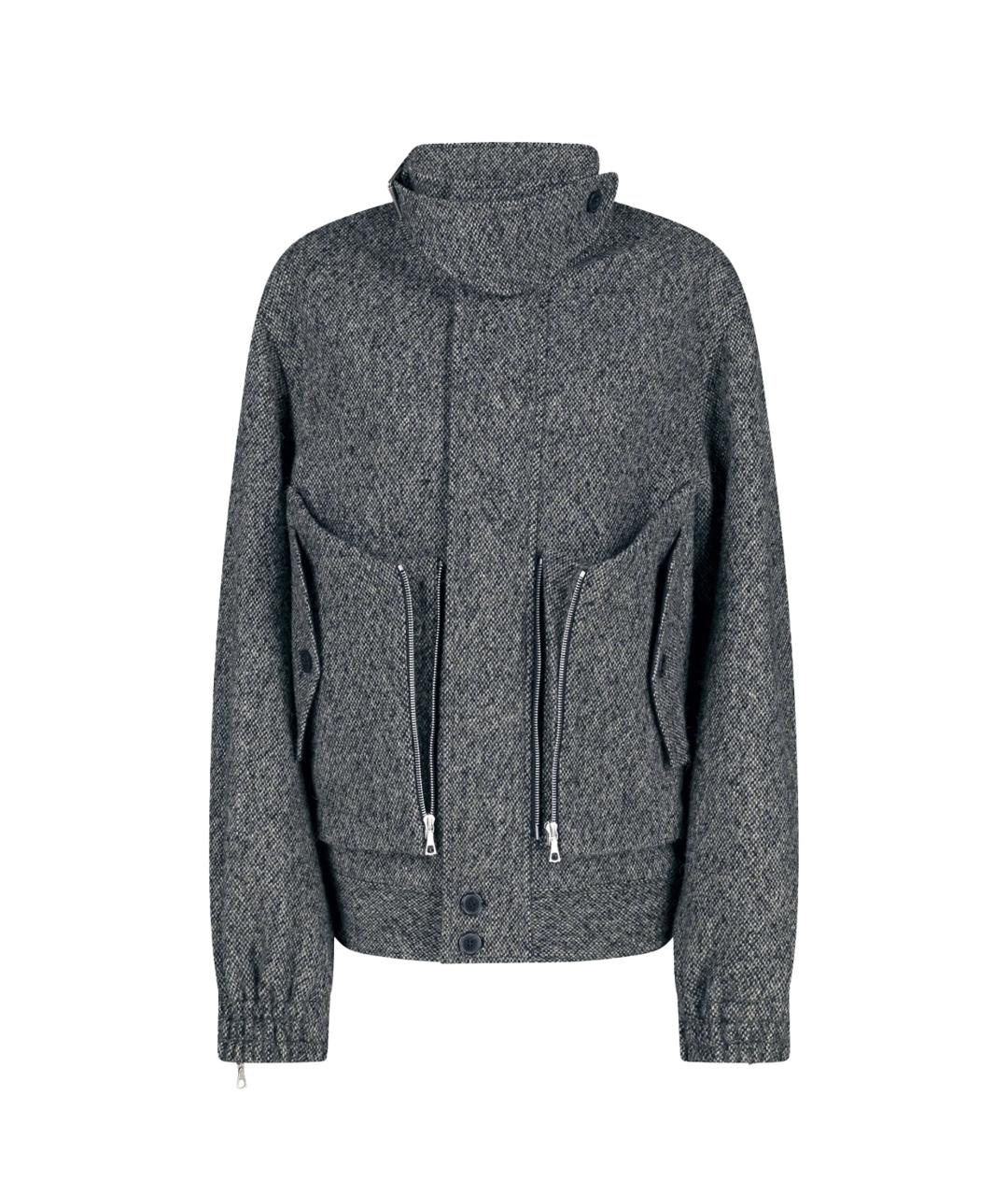 DRIES VAN NOTEN Серая шерстяная куртка, фото 1