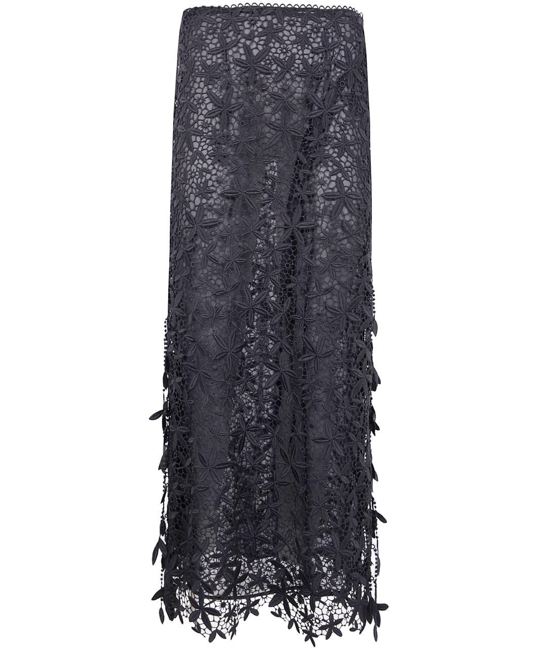 TOTEME Черная полиэстеровая юбка макси, фото 5