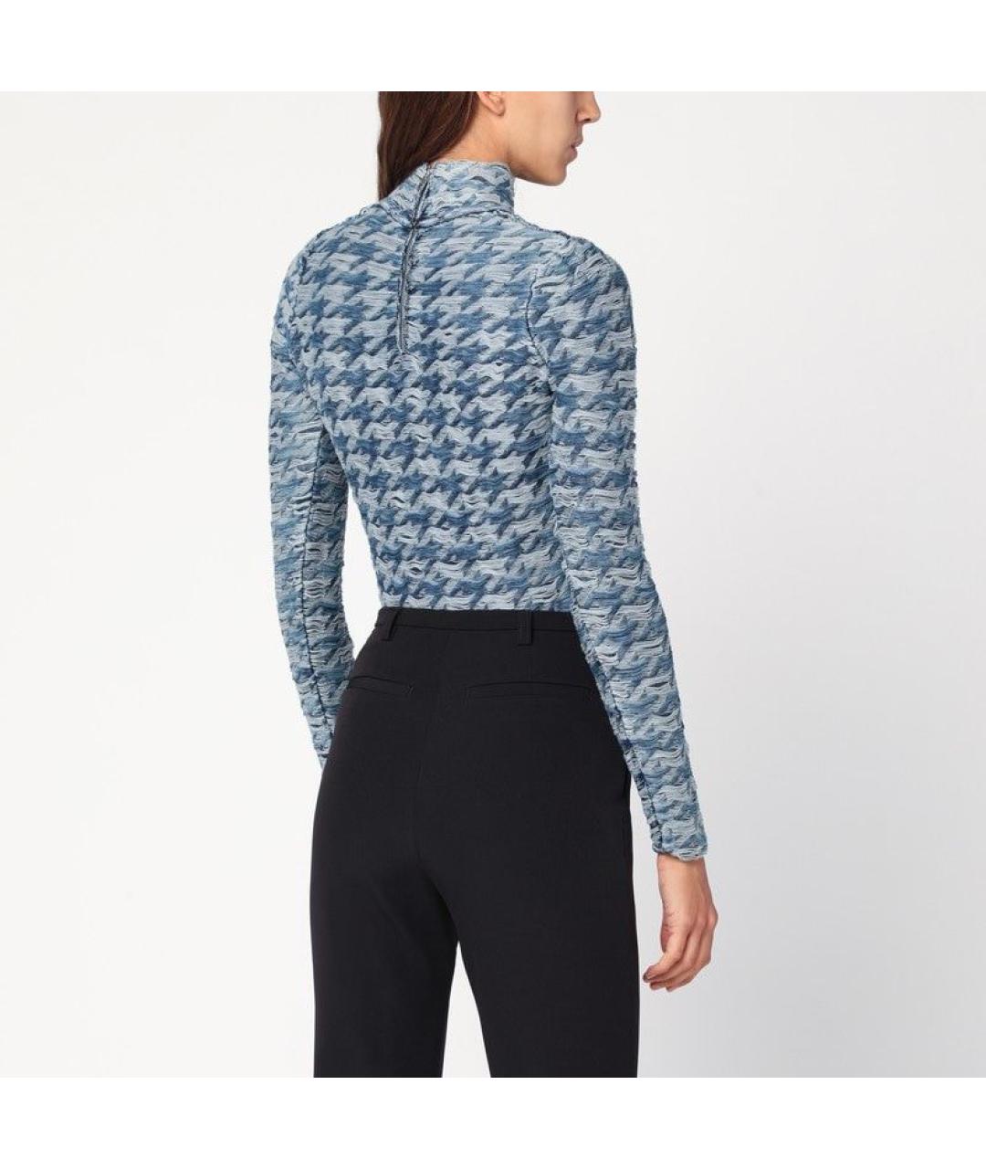 DIESEL Синяя хлопковая водолазка, фото 3