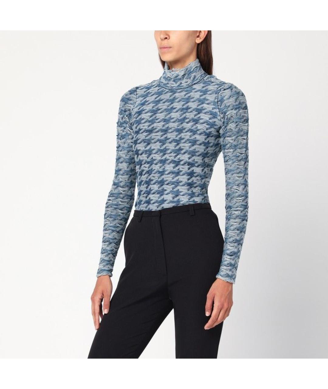 DIESEL Синяя хлопковая водолазка, фото 2