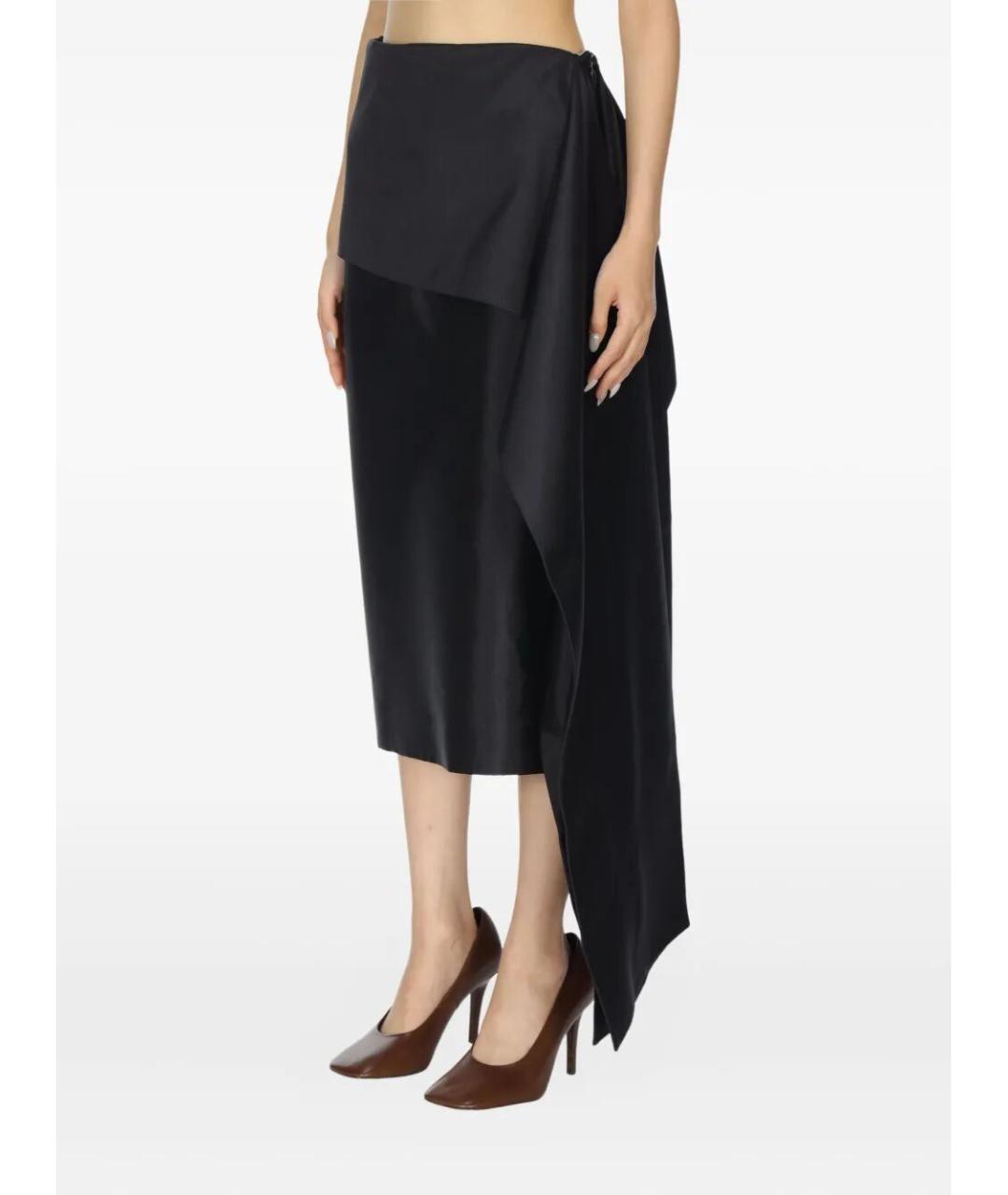 Carven Черная шерстяная юбка миди, фото 4