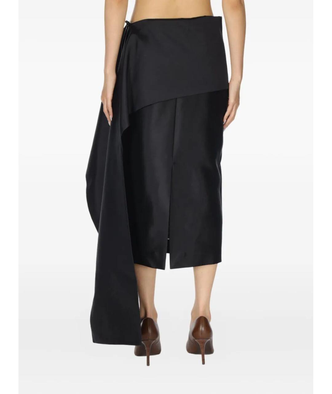Carven Черная шерстяная юбка миди, фото 5