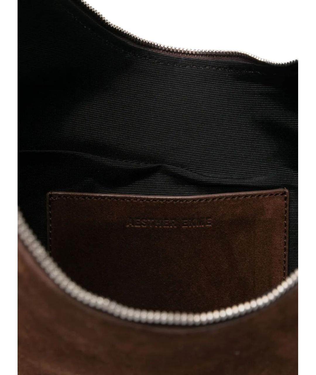 AESTHER EKME Коричневая замшевая сумка через плечо, фото 3