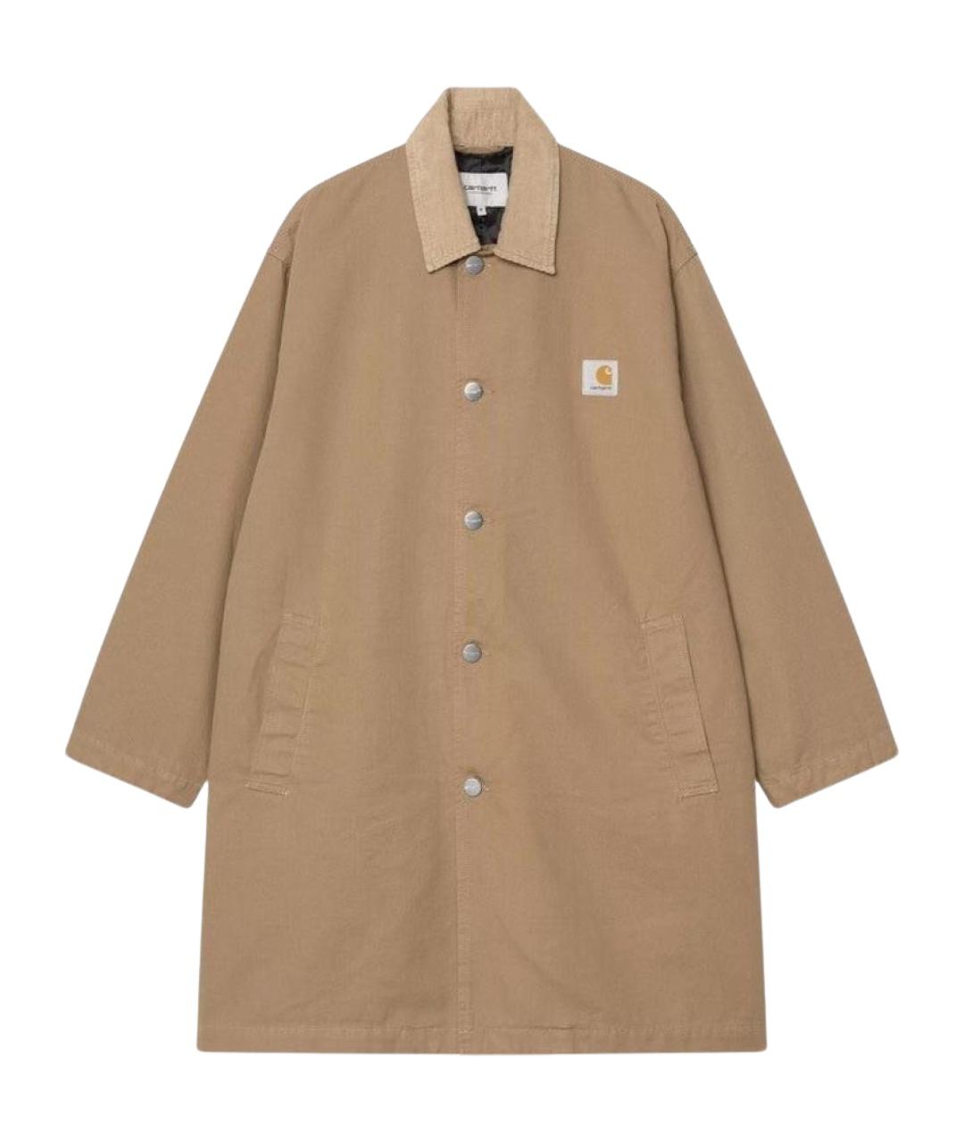 CARHARTT WIP Коричневое хлопковое пальто, фото 1