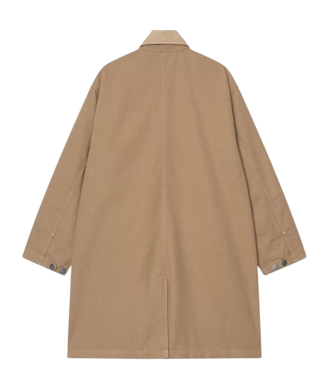 CARHARTT WIP Коричневое хлопковое пальто, фото 2