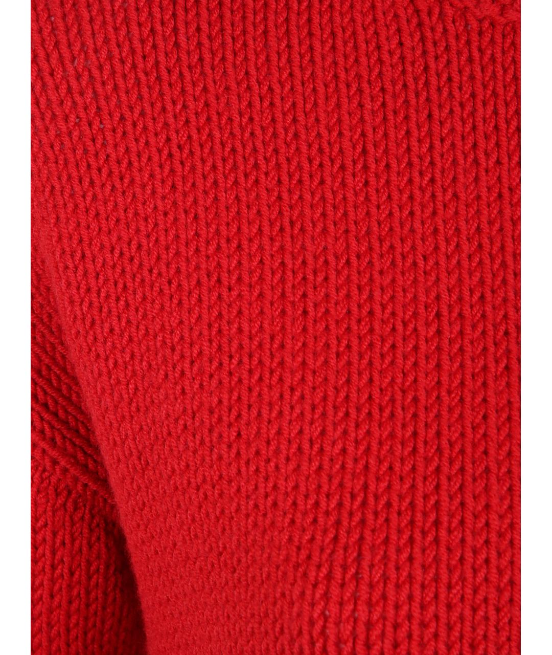 BASE Красный шерстяной джемпер / свитер, фото 3
