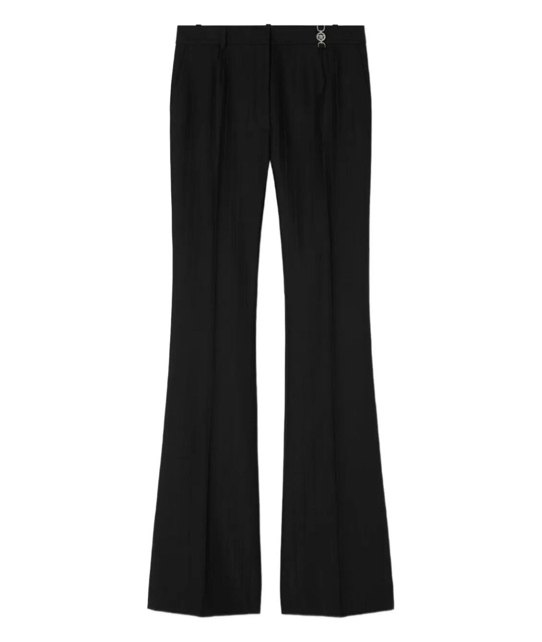 VERSACE Черные шерстяные брюки широкие, фото 1
