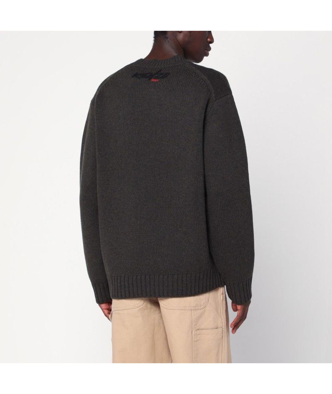 KENZO Зеленый шерстяной джемпер / свитер, фото 3