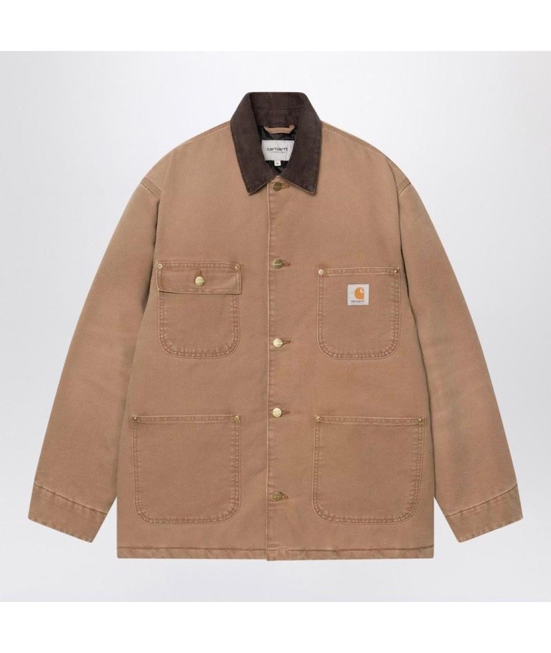 CARHARTT WIP Бежевая хлопковая куртка, фото 3