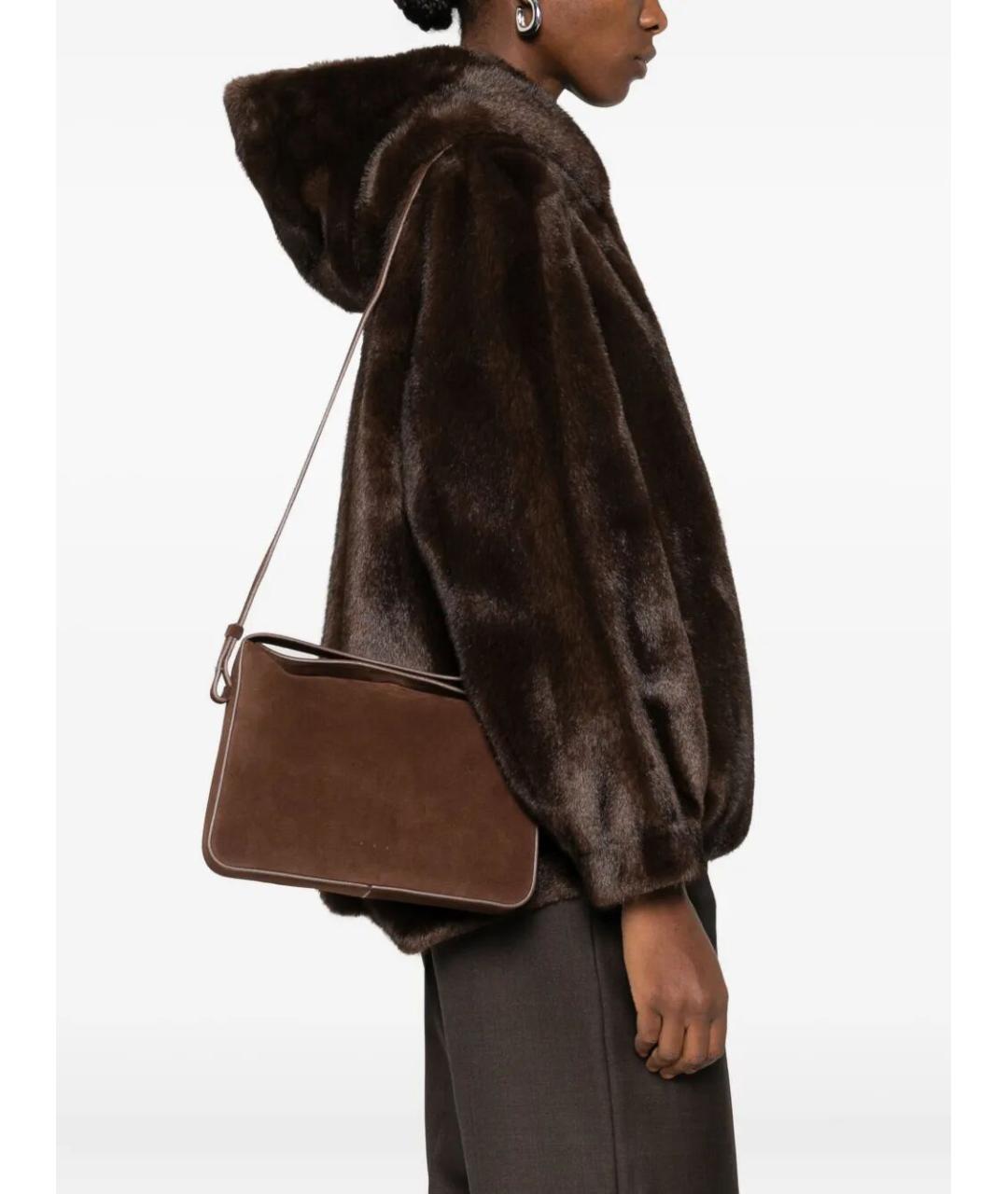 AESTHER EKME Коричневая замшевая сумка через плечо, фото 4
