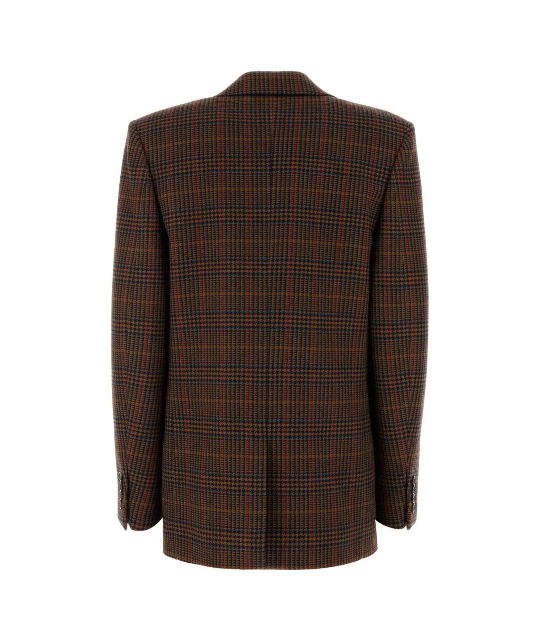 SAINT LAURENT Коричневый шерстяной жакет/пиджак, фото 2