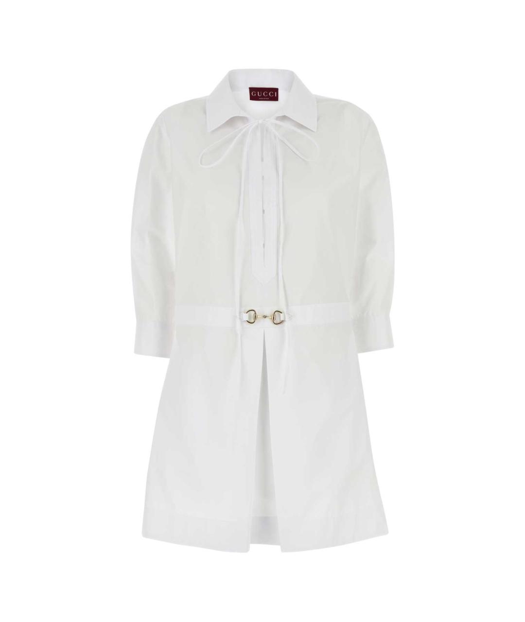 GUCCI Белое хлопковое повседневное платье, фото 1