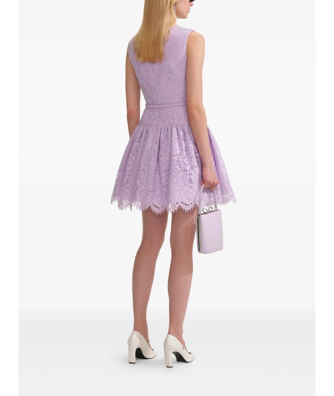 SELF-PORTRAIT Фиолетовое полиамидовое коктейльное платье, фото 5