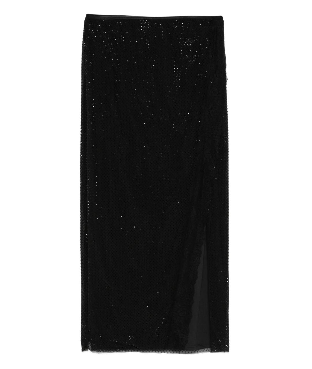 SELF-PORTRAIT Черная полиэстеровая юбка миди, фото 1