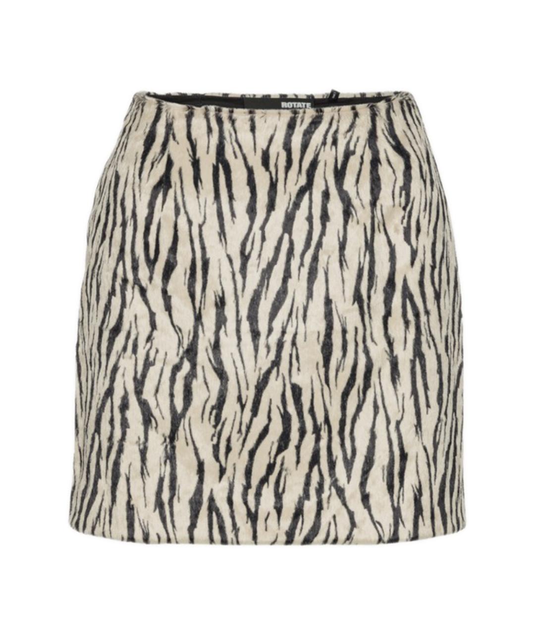 ROTATE Бежевая хлопковая юбка мини, фото 1