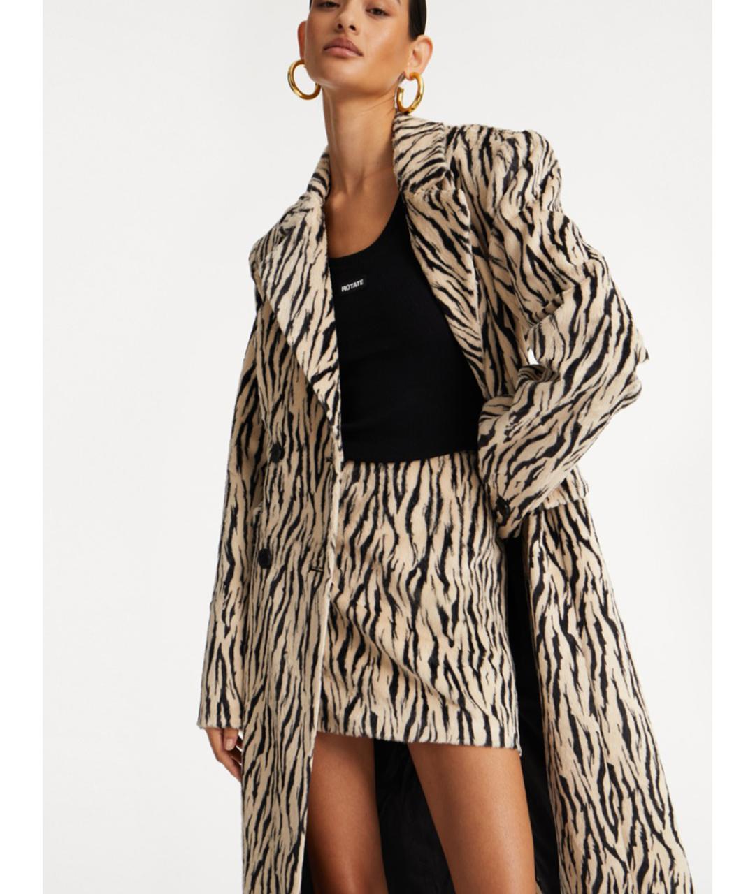 ROTATE Бежевая хлопковая юбка мини, фото 4