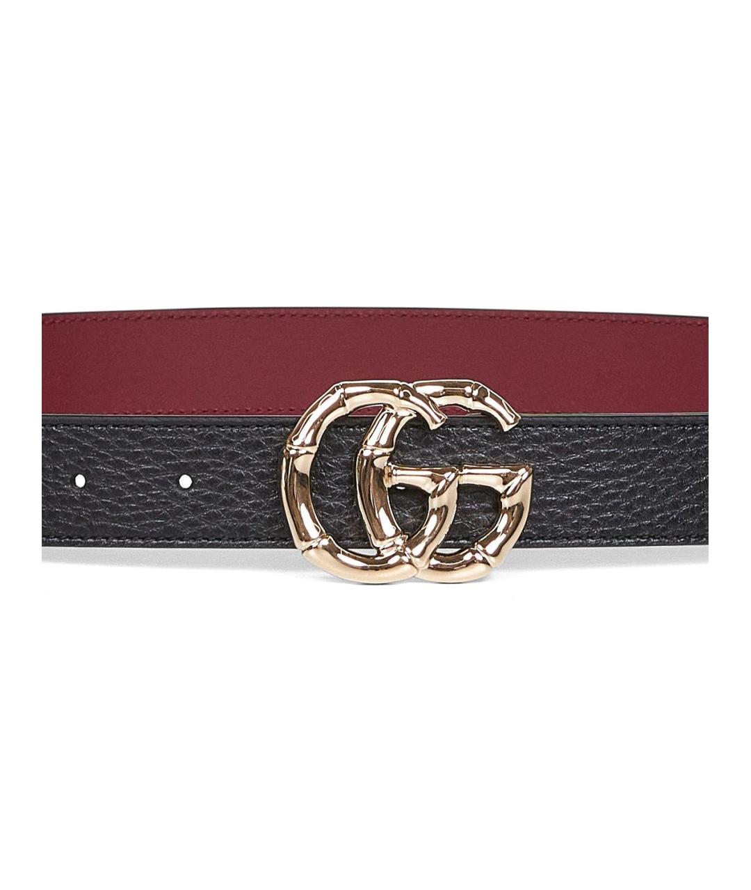 GUCCI Черный кожаный ремень, фото 2