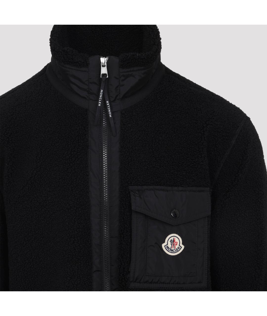 MONCLER Черная полиэстеровая куртка, фото 3