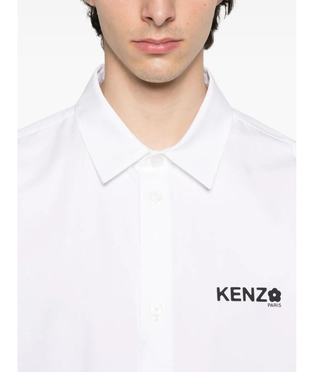 KENZO Белая хлопковая кэжуал рубашка, фото 5