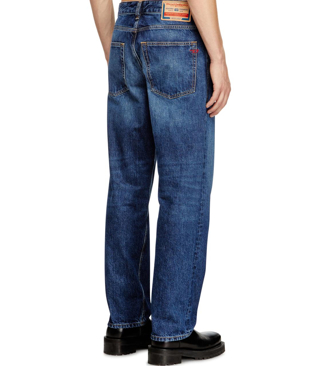 DIESEL Синие хлопковые прямые джинсы, фото 4