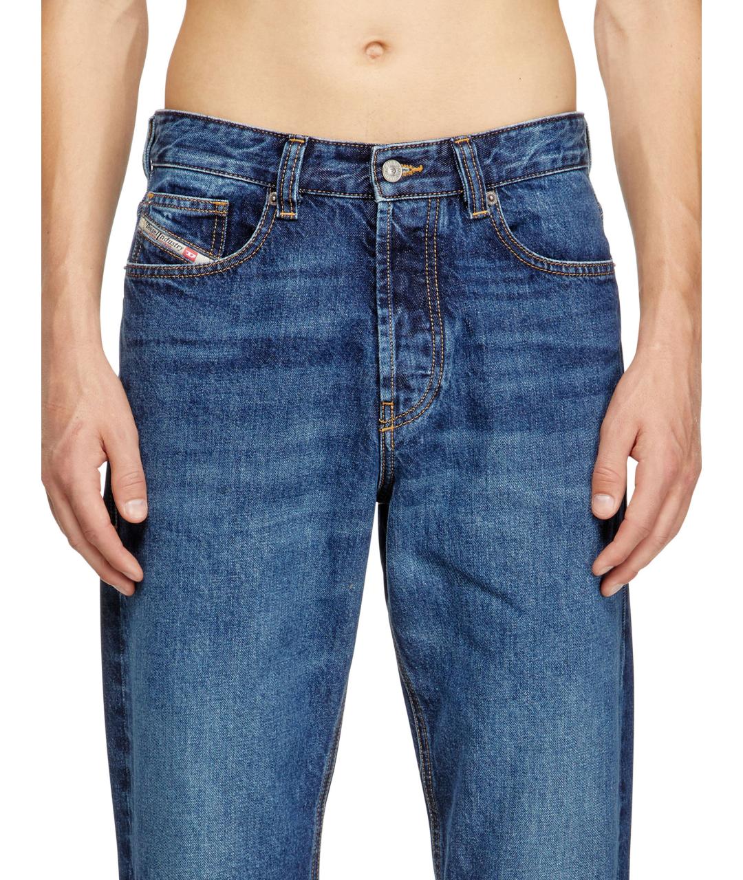 DIESEL Синие хлопковые прямые джинсы, фото 5