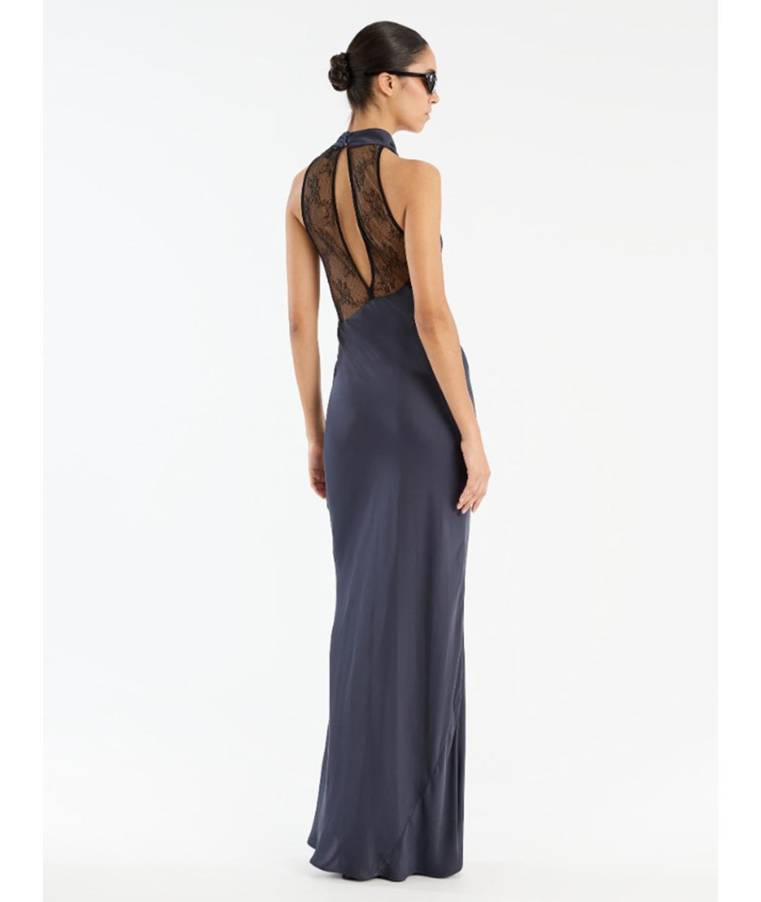 ROTATE Синее полиэстеровое повседневное платье, фото 3