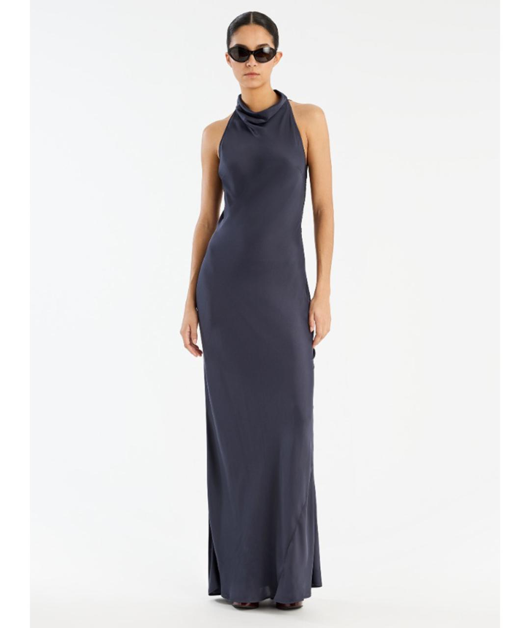 ROTATE Синее полиэстеровое повседневное платье, фото 2