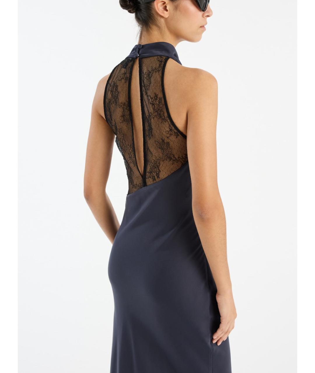 ROTATE Синее полиэстеровое повседневное платье, фото 4