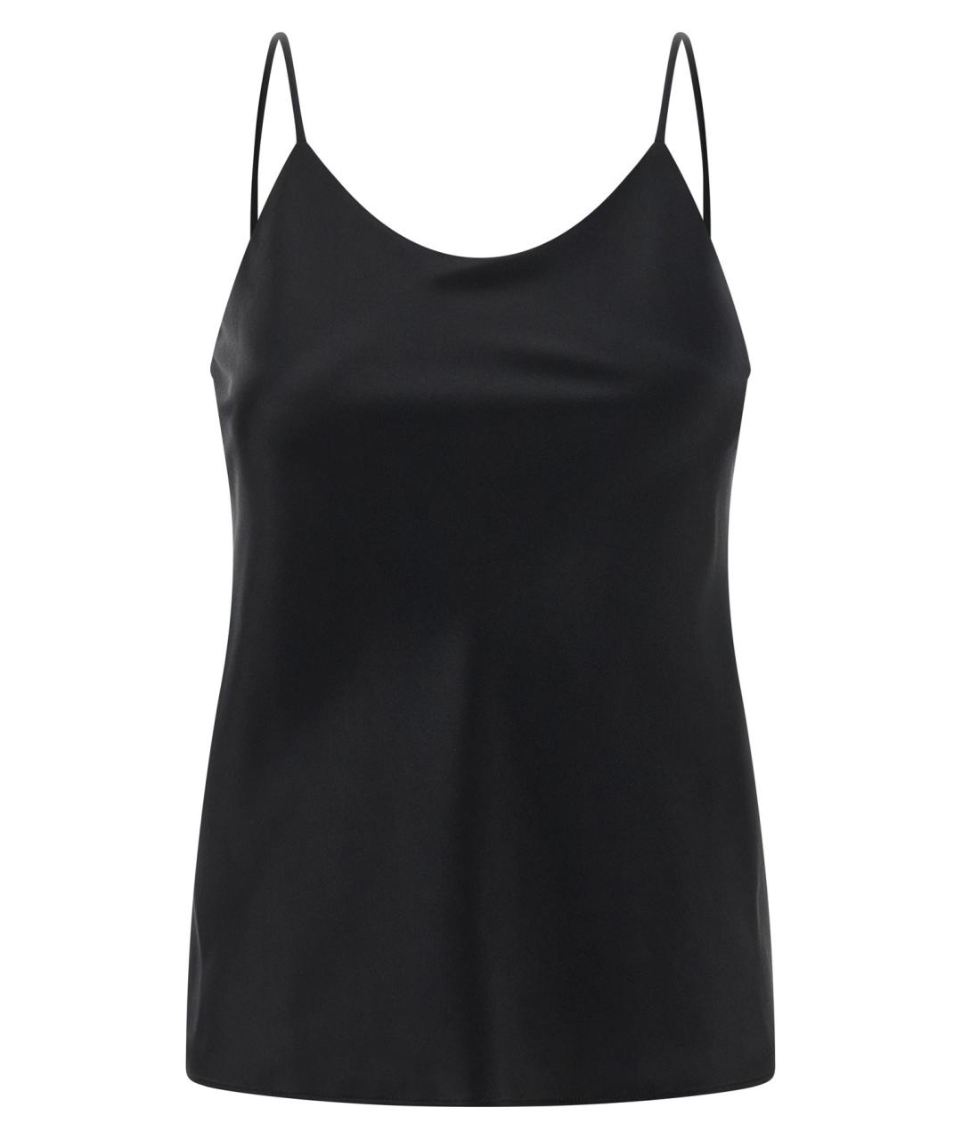 MAX MARA Черная шелковая майка, фото 1