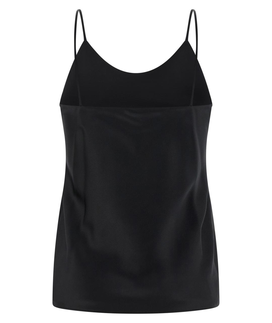 MAX MARA Черная шелковая майка, фото 2