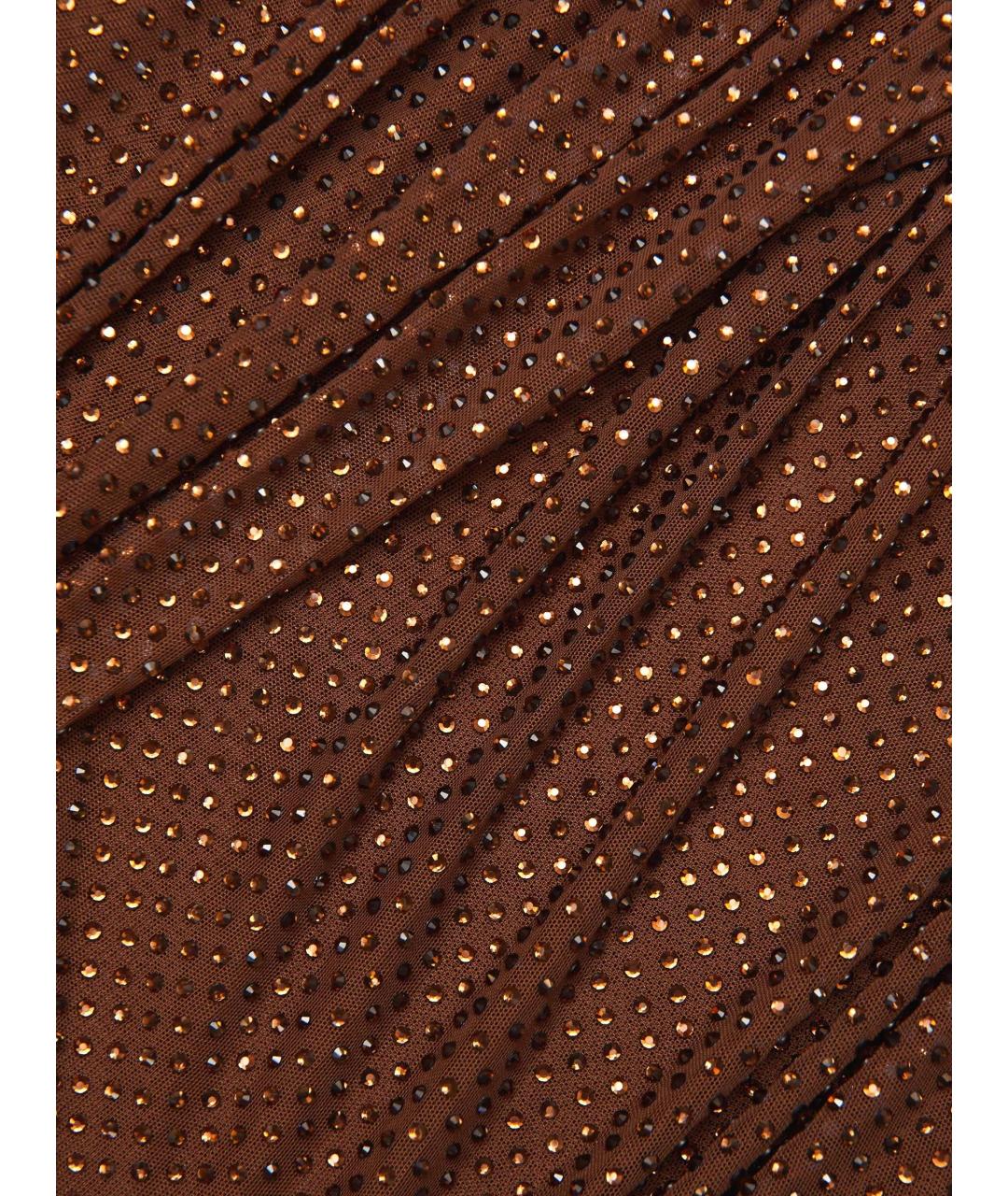 SELF-PORTRAIT Коричневая полиэстеровая блузы, фото 6