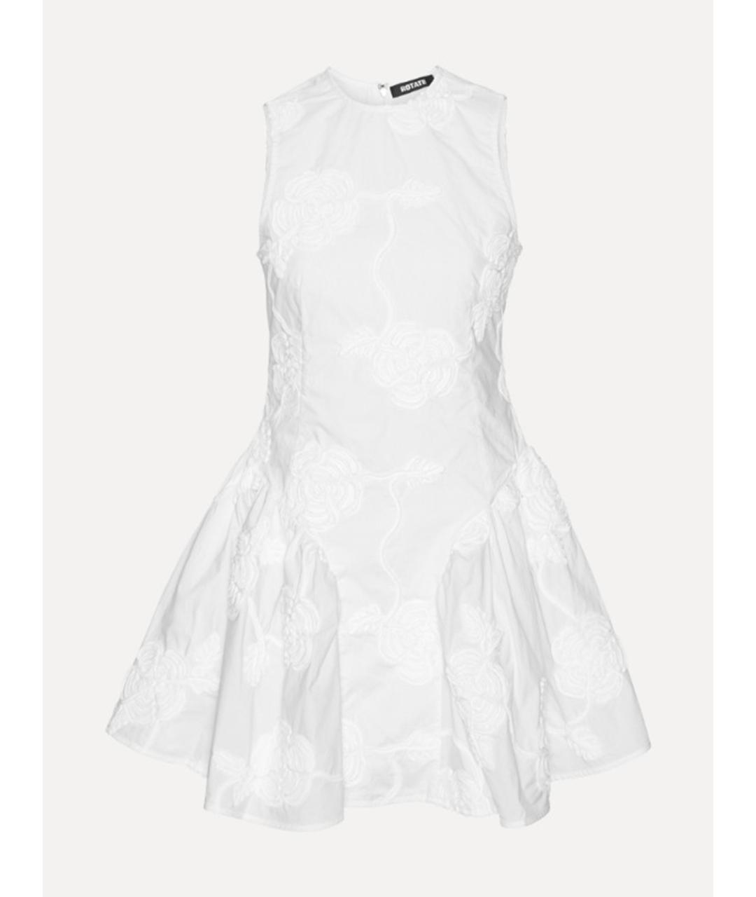 ROTATE Белое хлопковое вечернее платье, фото 6