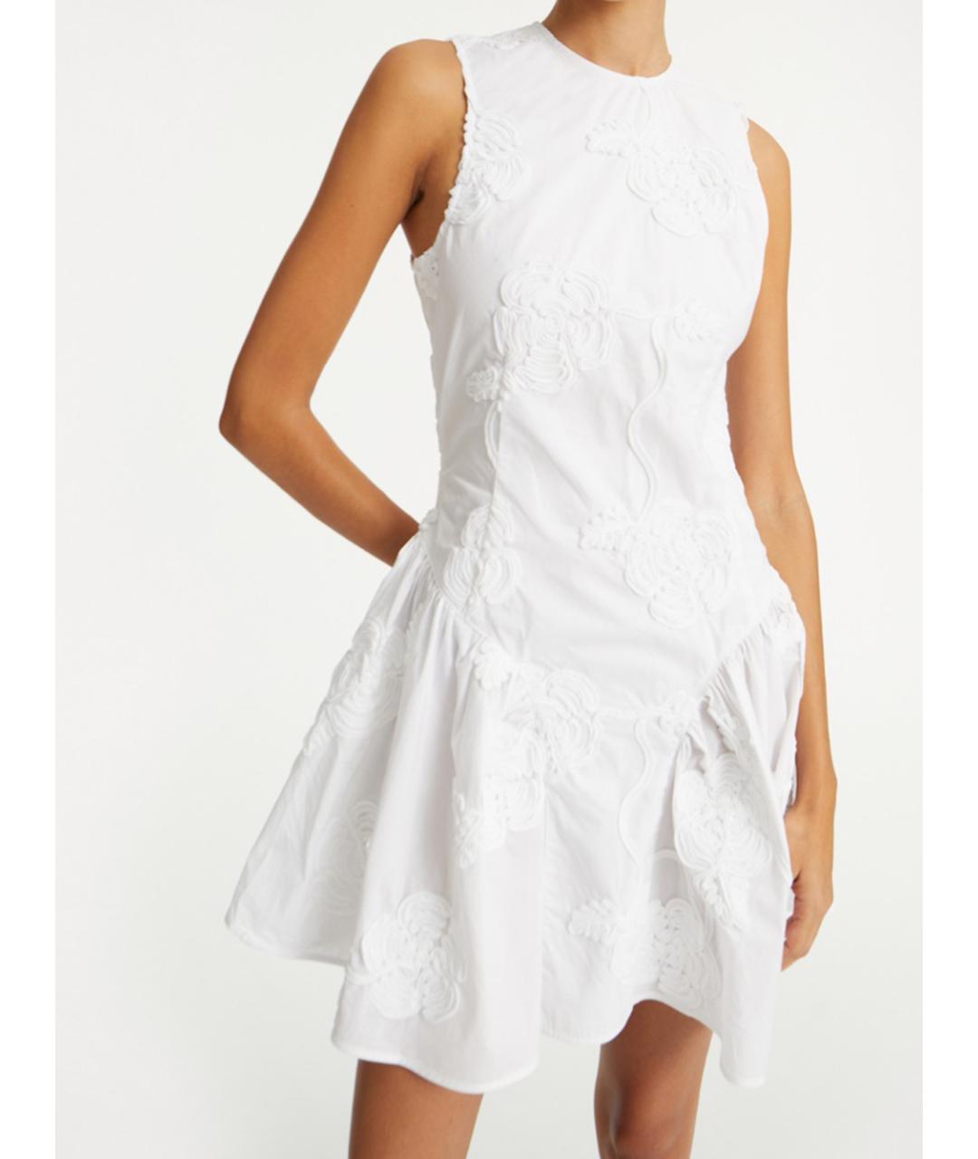 ROTATE Белое хлопковое вечернее платье, фото 4