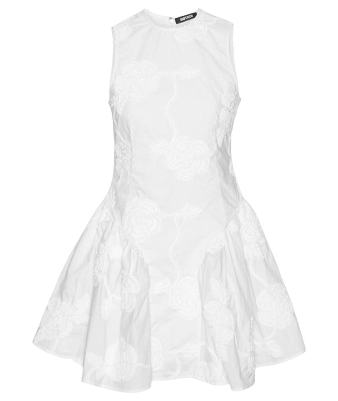 ROTATE Белое хлопковое вечернее платье, фото 1