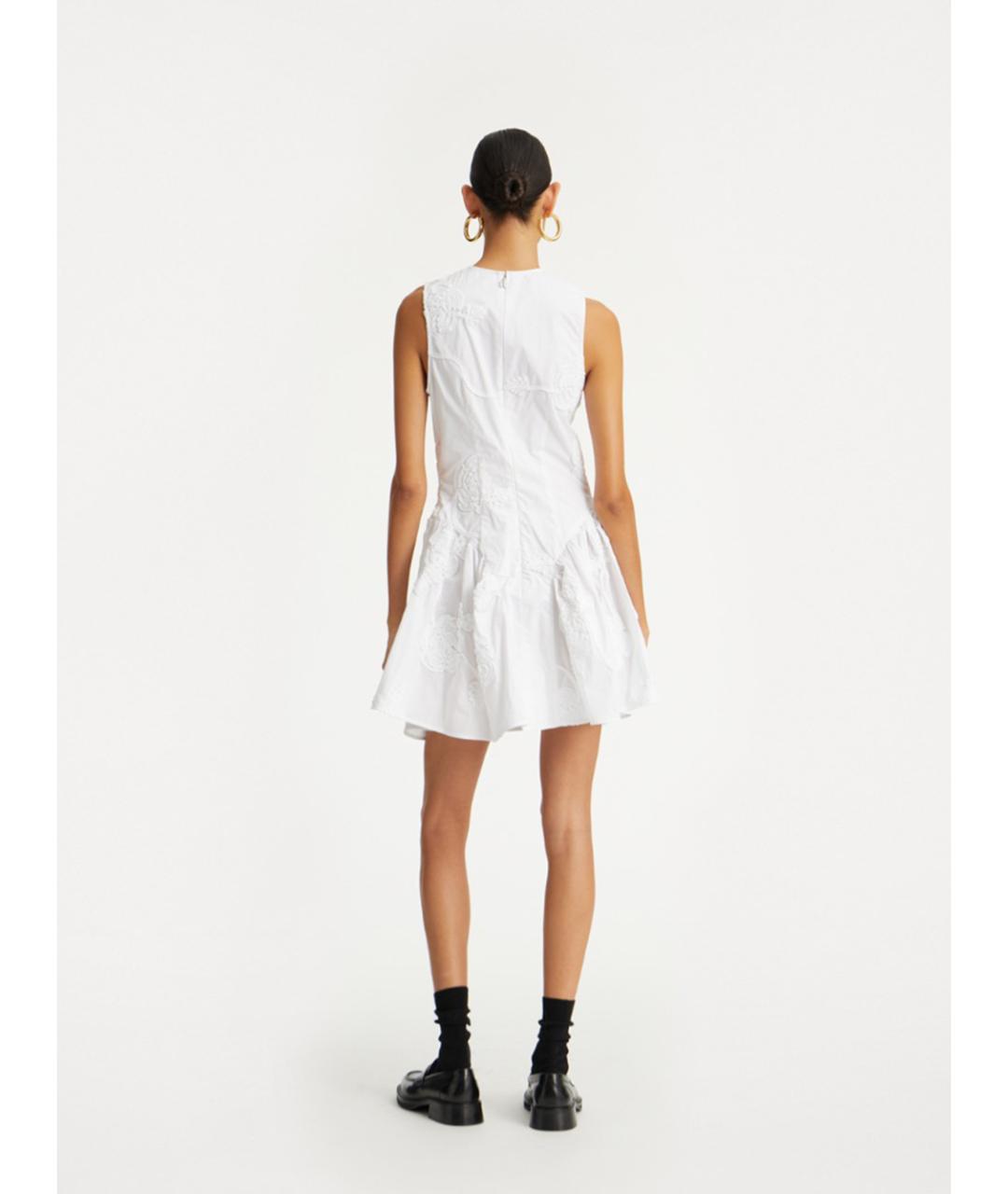 ROTATE Белое хлопковое вечернее платье, фото 3