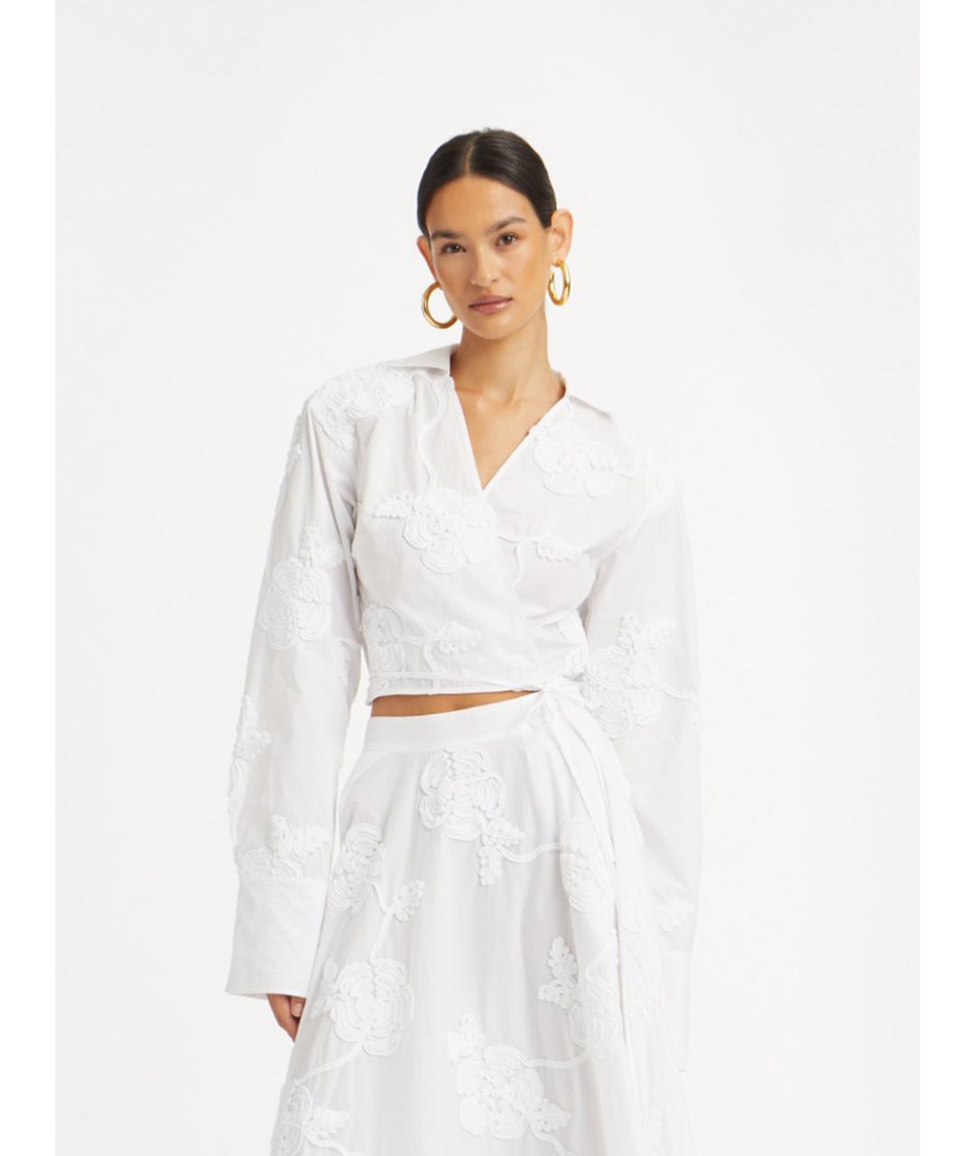 ROTATE Белая хлопковая рубашка, фото 2