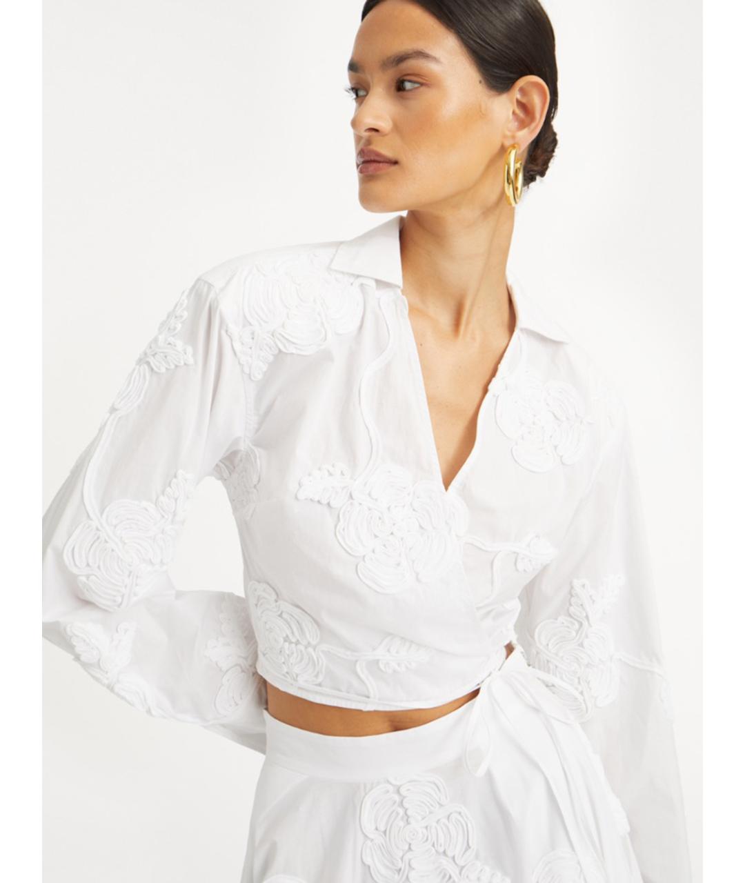 ROTATE Белая хлопковая рубашка, фото 4