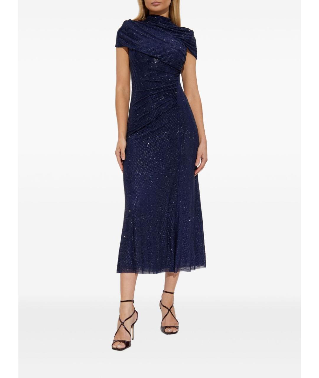 SELF-PORTRAIT Синее полиэстеровое коктейльное платье, фото 2