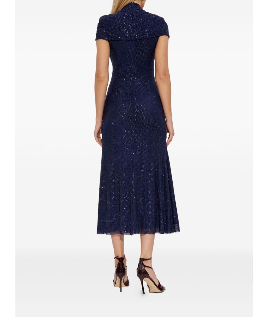 SELF-PORTRAIT Синее полиэстеровое коктейльное платье, фото 3